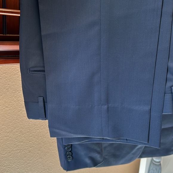 Joseph Abboud Modern Suit 38 R Navy Wool Suit Jacket Sport Coat Pants Slim Fit - Picture 5 of 11